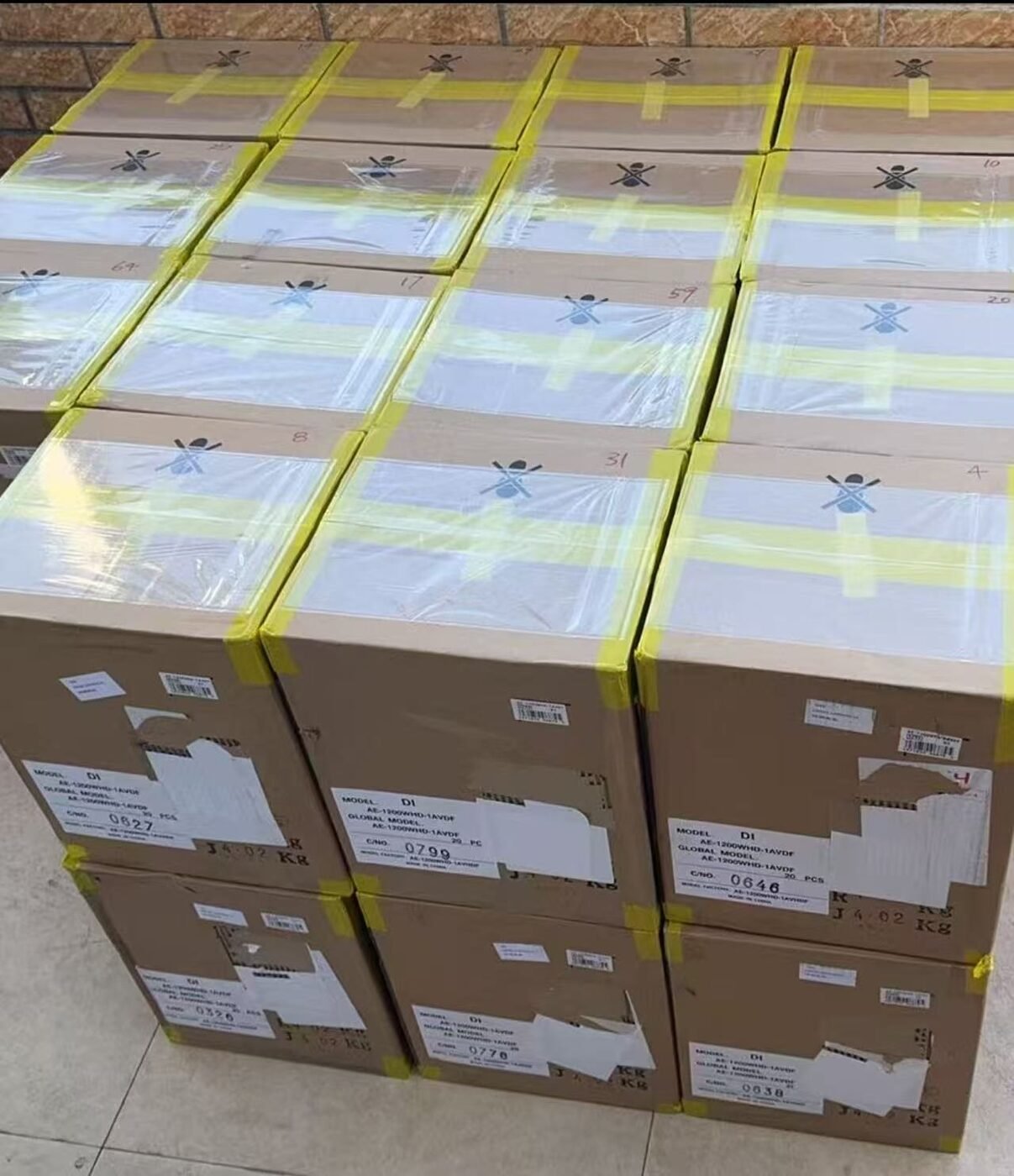 Sealed export cartons
